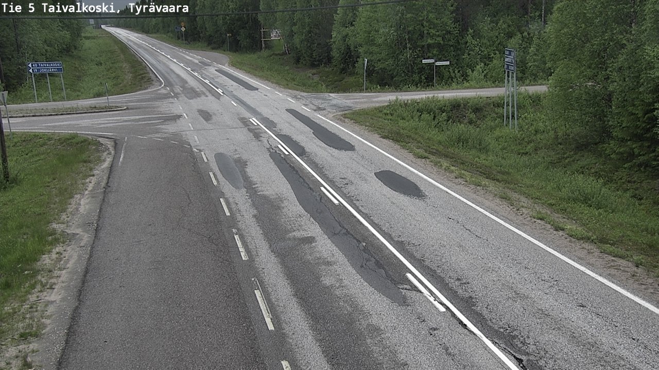 Kelikamerat Kuva Tie 5 Taivalkoski, Tyrävaara, Taivalkoski, Pohjois-Pohjanmaa