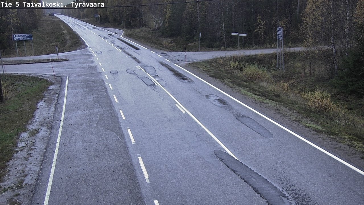 Weather Camera Image Väg 5 Taivalkoski, Tyrävaara, Taivalkoski, Pohjois-Pohjanmaa