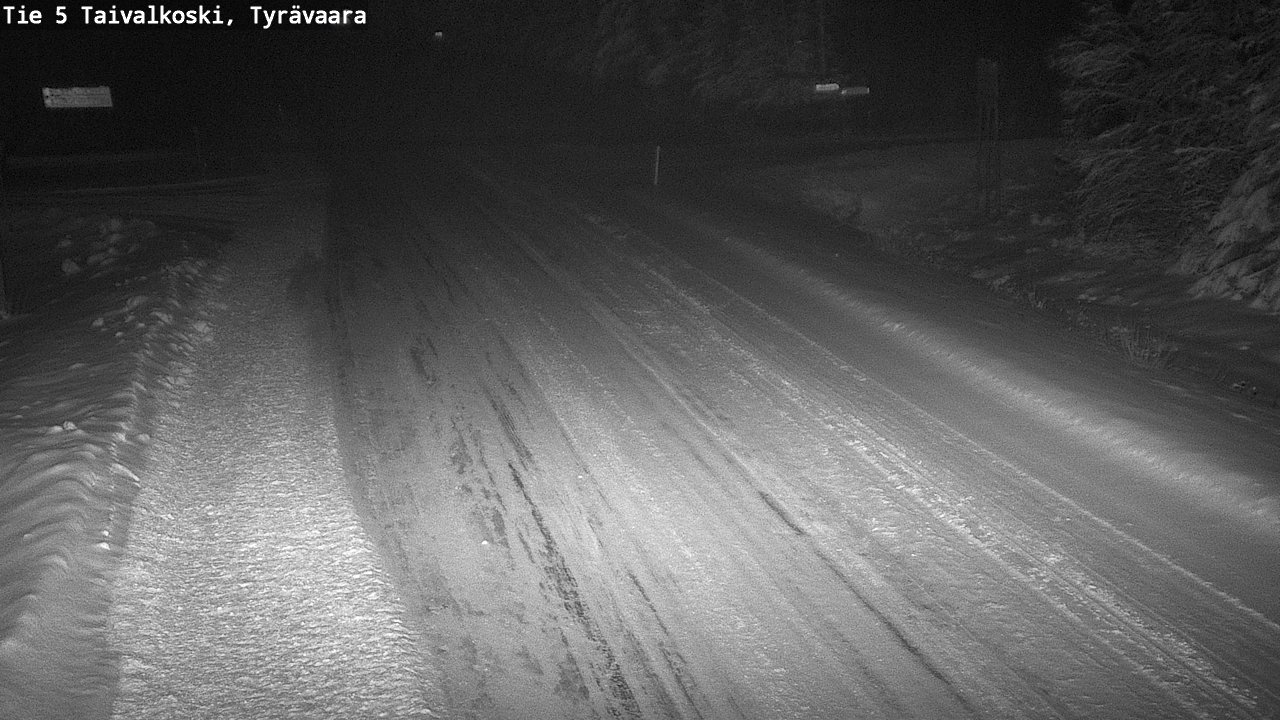 Weather Camera Image Road 5 Taivalkoski, Tyrävaara, Taivalkoski, Pohjois-Pohjanmaa