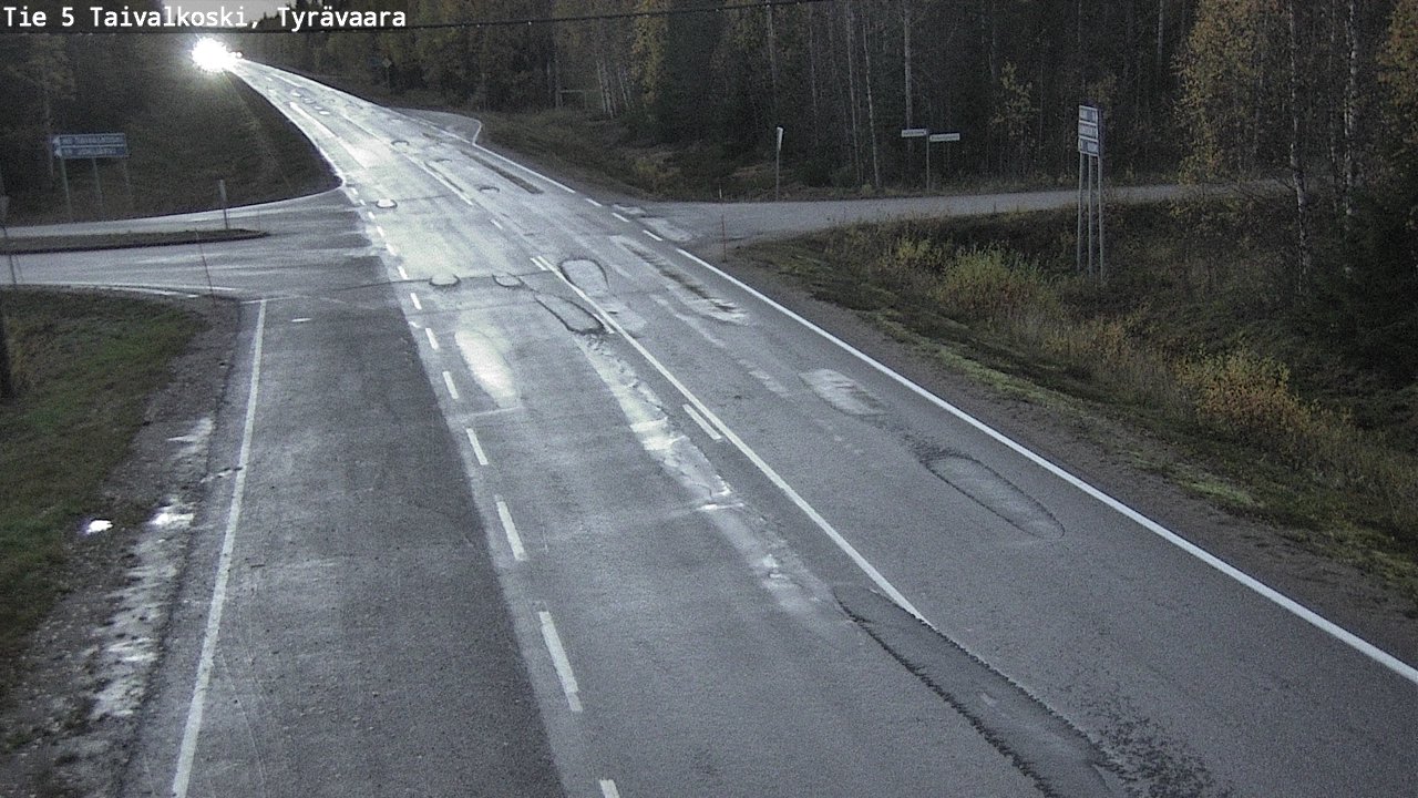 Weather Camera Image Väg 5 Taivalkoski, Tyrävaara, Taivalkoski, Pohjois-Pohjanmaa