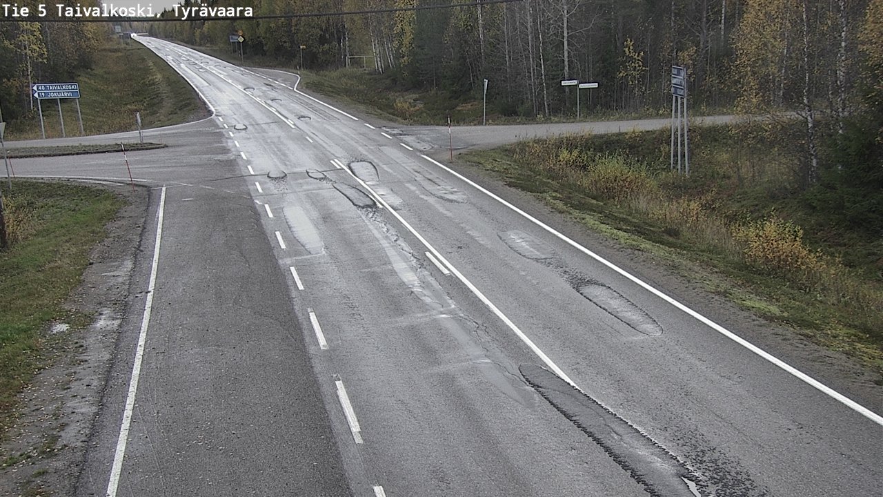 Weather Camera Image Väg 5 Taivalkoski, Tyrävaara, Taivalkoski, Pohjois-Pohjanmaa