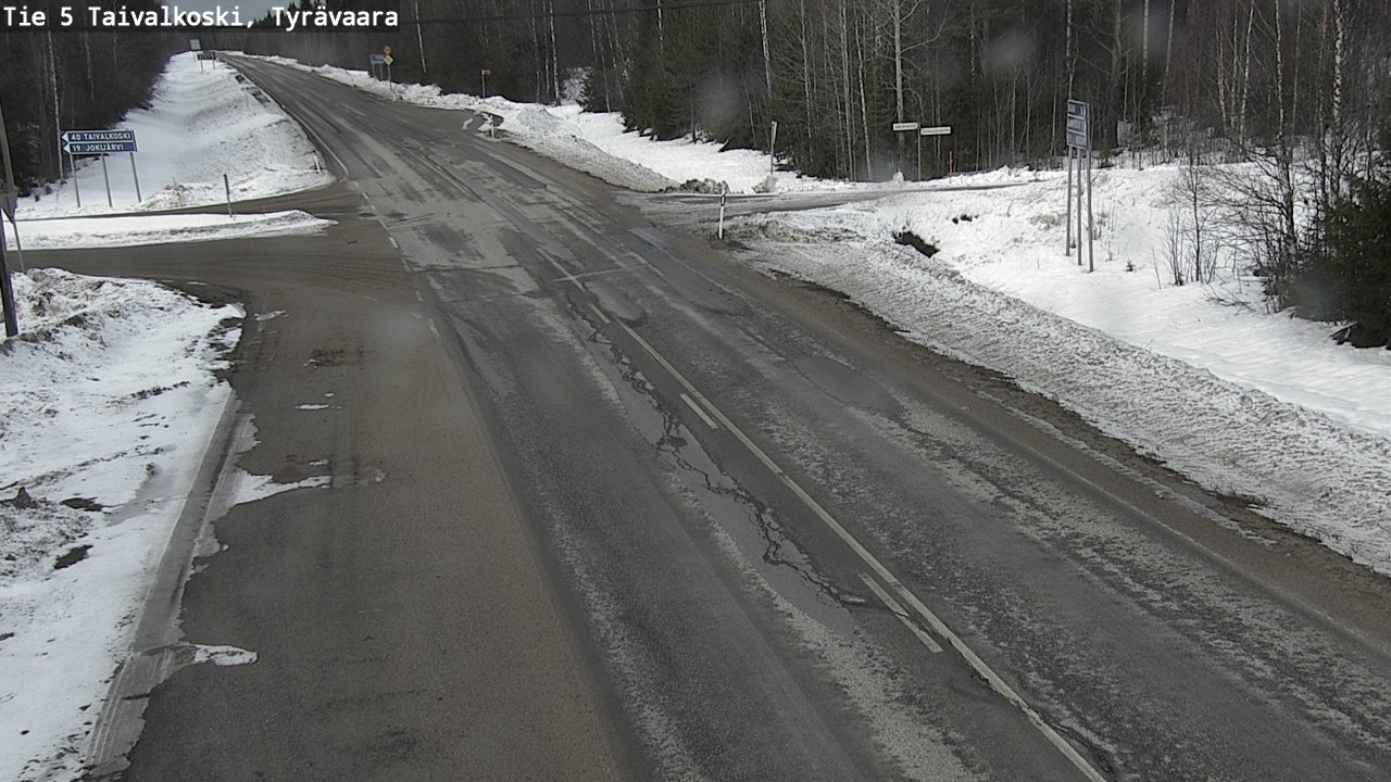 Weather Camera Image Road 5 Taivalkoski, Tyrävaara, Taivalkoski, Pohjois-Pohjanmaa