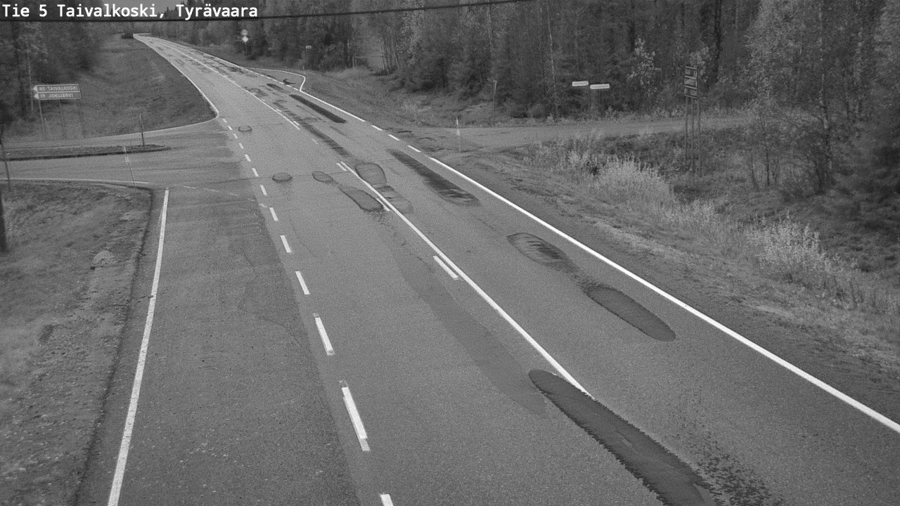 Weather Camera Image Väg 5 Taivalkoski, Tyrävaara, Taivalkoski, Pohjois-Pohjanmaa