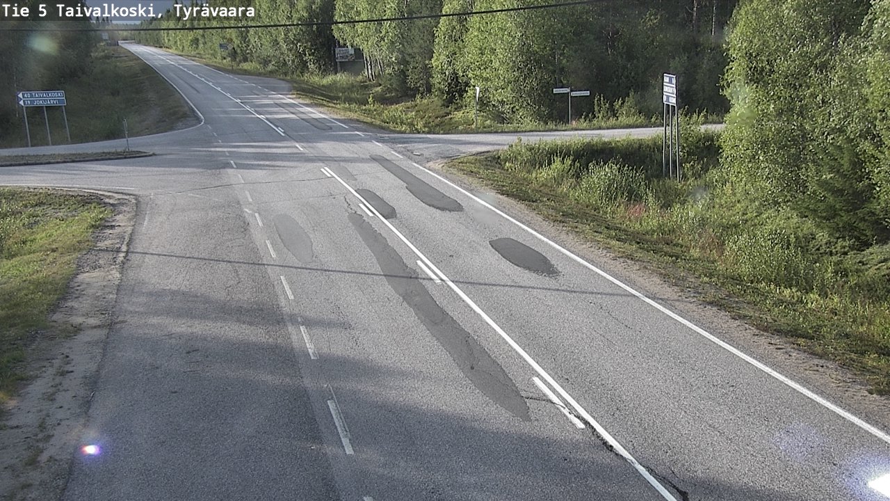 Kelikamerat Kuva Tie 5 Taivalkoski, Tyrävaara, Taivalkoski, Pohjois-Pohjanmaa