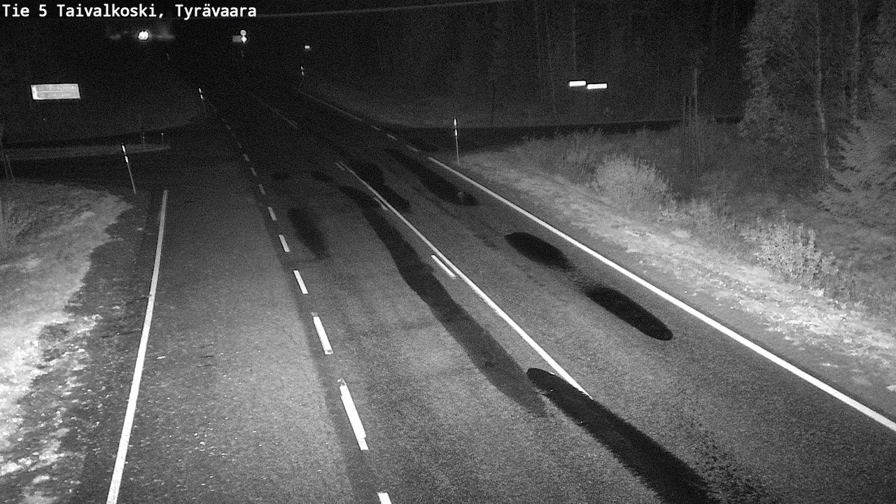 Weather Camera Image Väg 5 Taivalkoski, Tyrävaara, Taivalkoski, Pohjois-Pohjanmaa