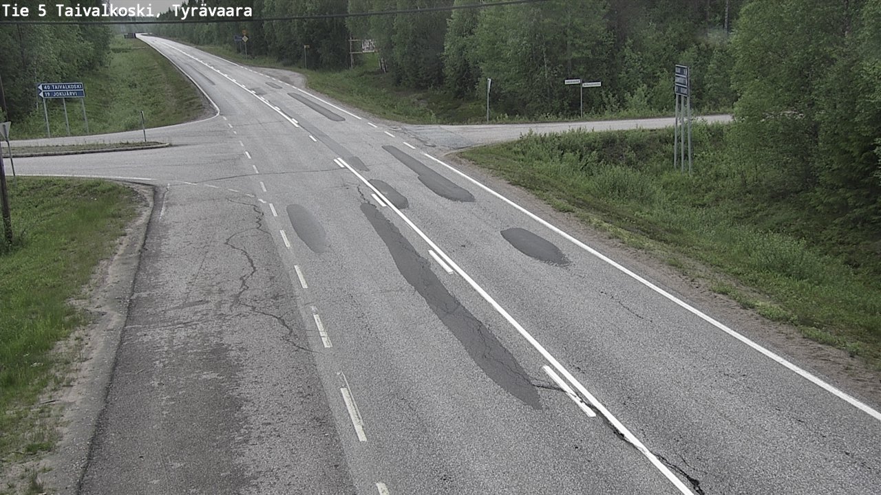Kelikamerat Kuva Tie 5 Taivalkoski, Tyrävaara, Taivalkoski, Pohjois-Pohjanmaa