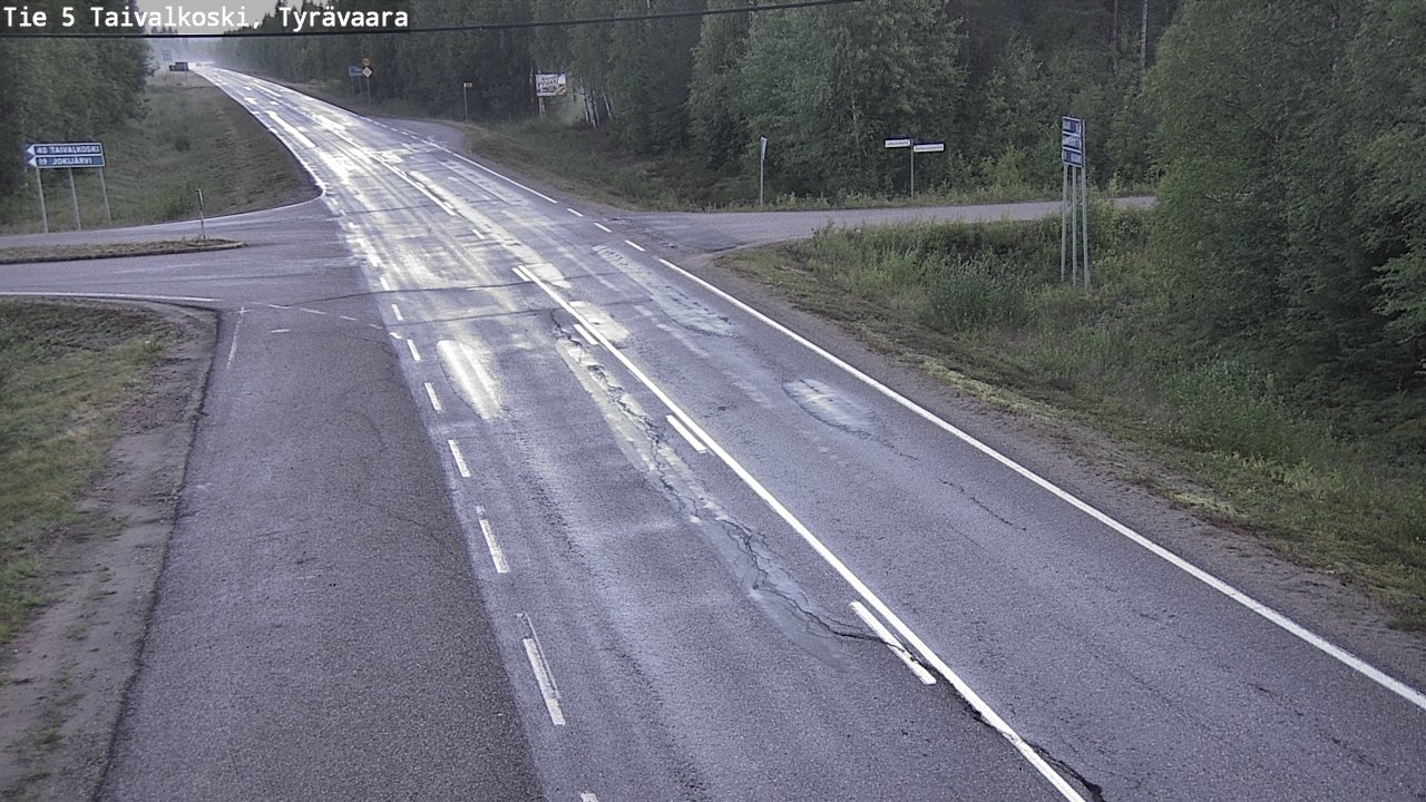Kelikamerat Kuva Tie 5 Taivalkoski, Tyrävaara, Taivalkoski, Pohjois-Pohjanmaa