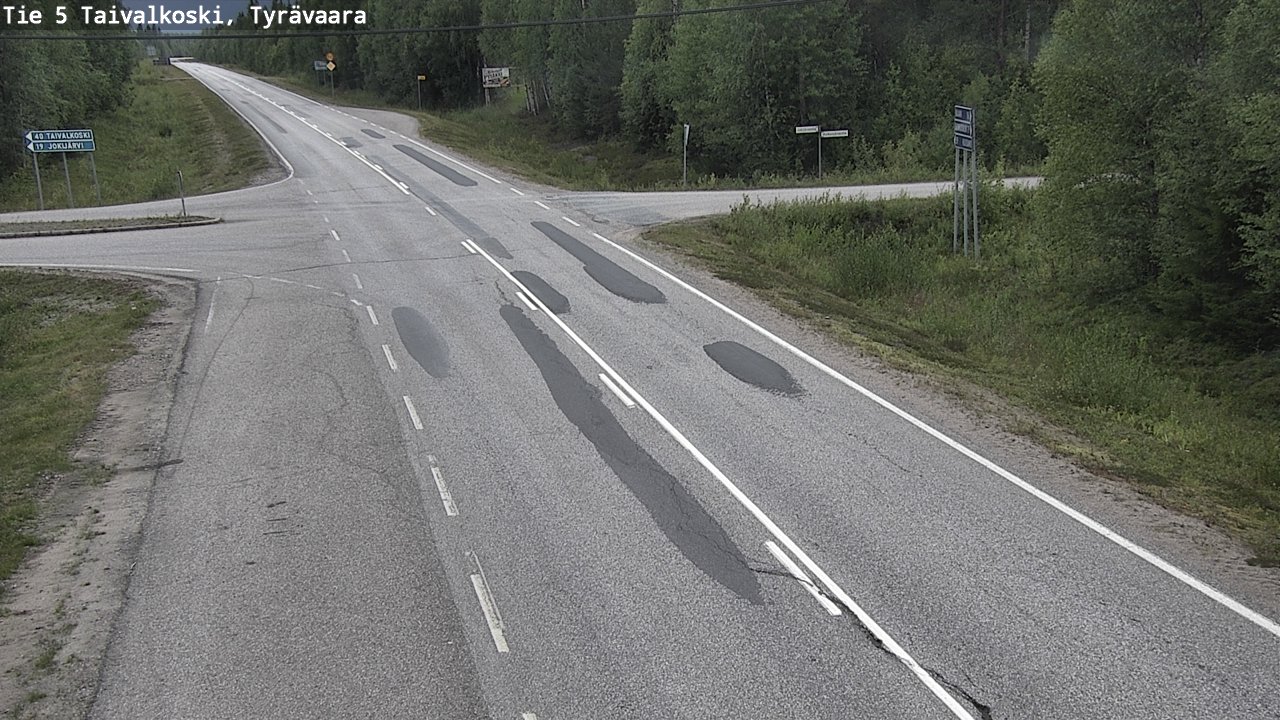 Kelikamerat Kuva Tie 5 Taivalkoski, Tyrävaara, Taivalkoski, Pohjois-Pohjanmaa