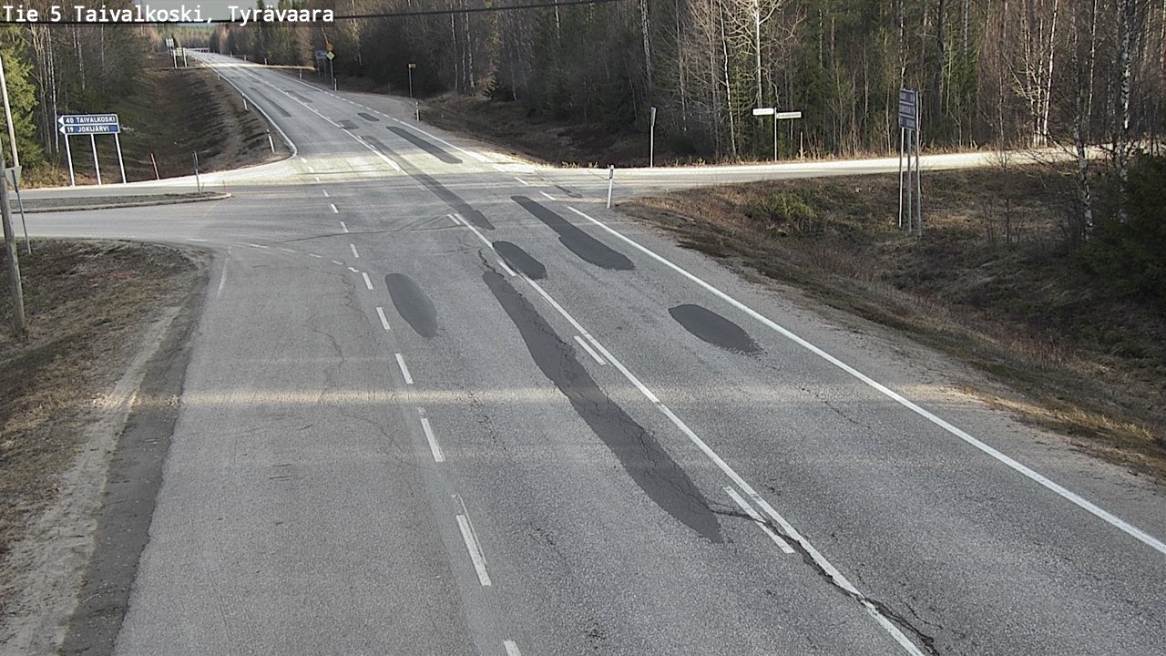 Weather Camera Image Road 5 Taivalkoski, Tyrävaara, Taivalkoski, Pohjois-Pohjanmaa