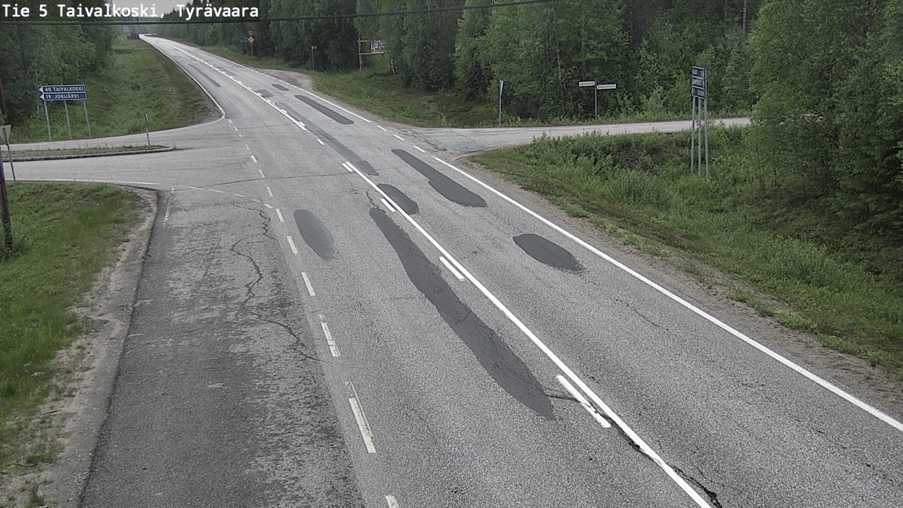 Kelikamerat Kuva Tie 5 Taivalkoski, Tyrävaara, Taivalkoski, Pohjois-Pohjanmaa