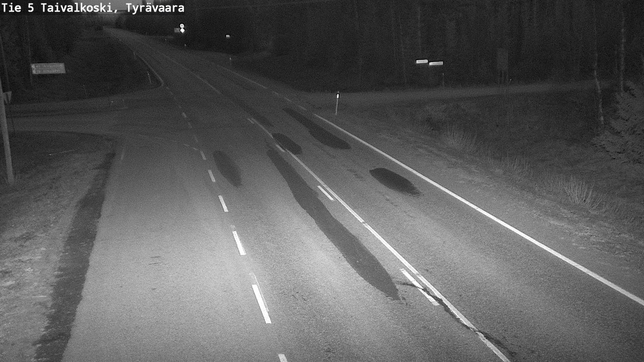 Weather Camera Image Road 5 Taivalkoski, Tyrävaara, Taivalkoski, Pohjois-Pohjanmaa