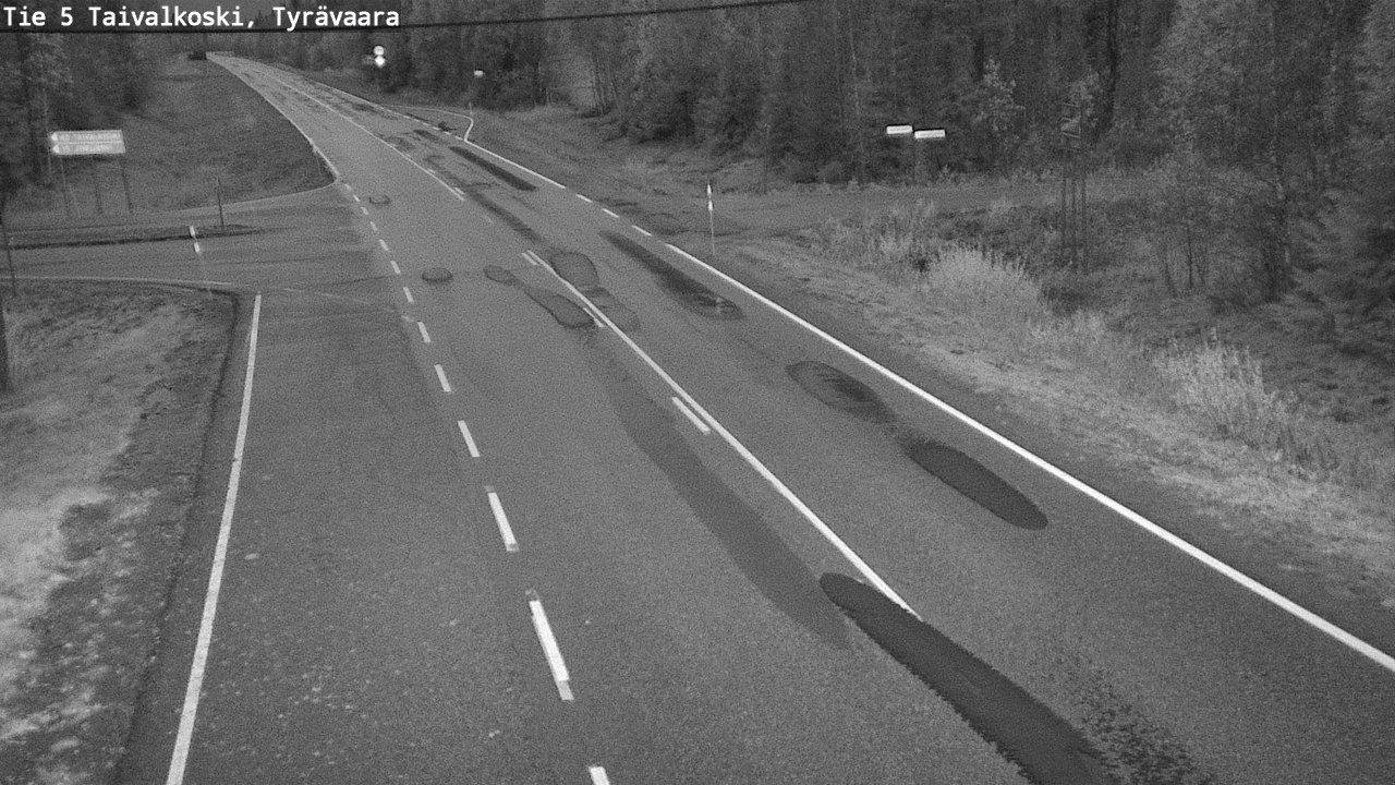 Weather Camera Image Väg 5 Taivalkoski, Tyrävaara, Taivalkoski, Pohjois-Pohjanmaa