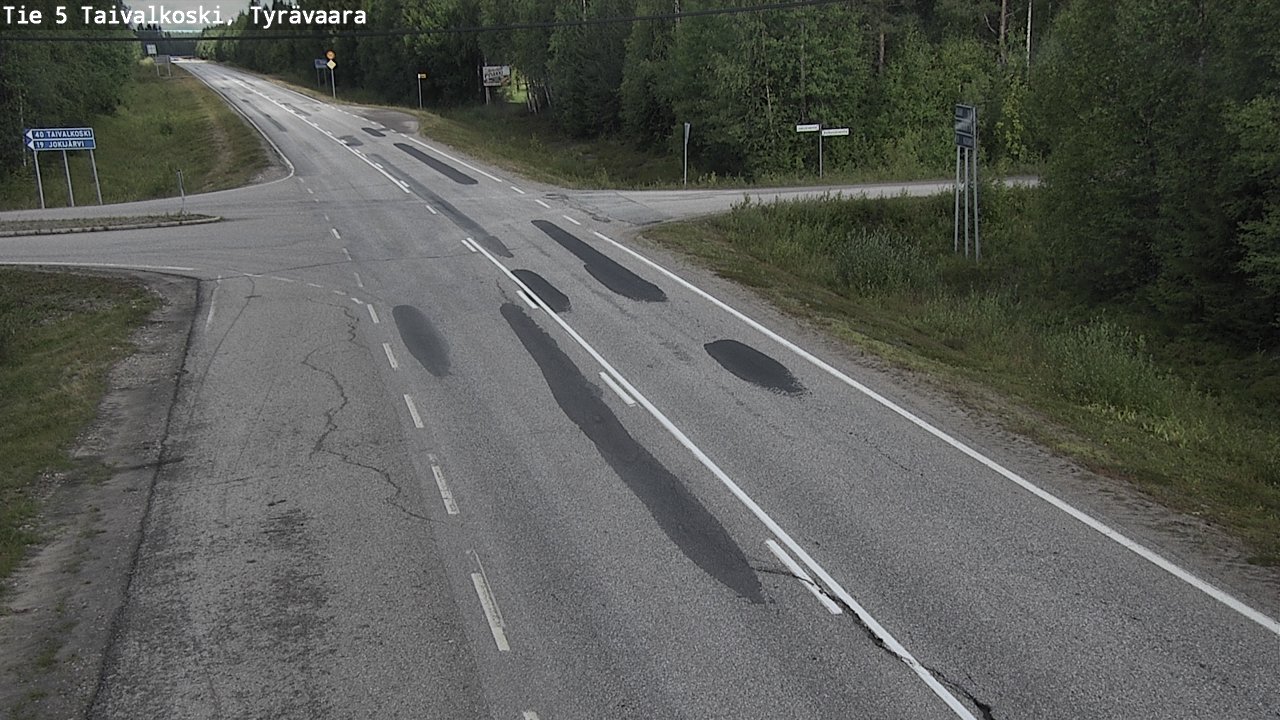 Kelikamerat Kuva Tie 5 Taivalkoski, Tyrävaara, Taivalkoski, Pohjois-Pohjanmaa