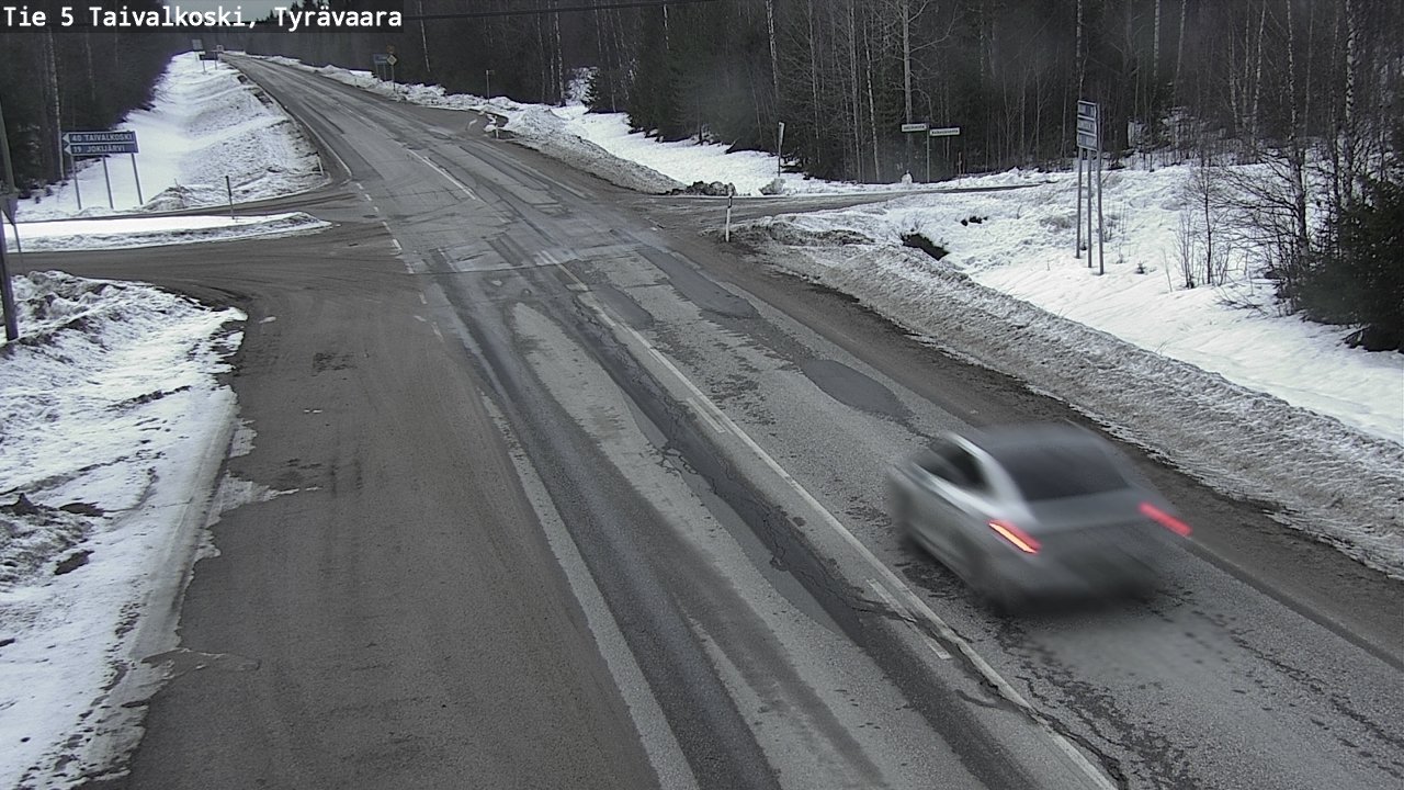 Weather Camera Image Väg 5 Taivalkoski, Tyrävaara, Taivalkoski, Pohjois-Pohjanmaa