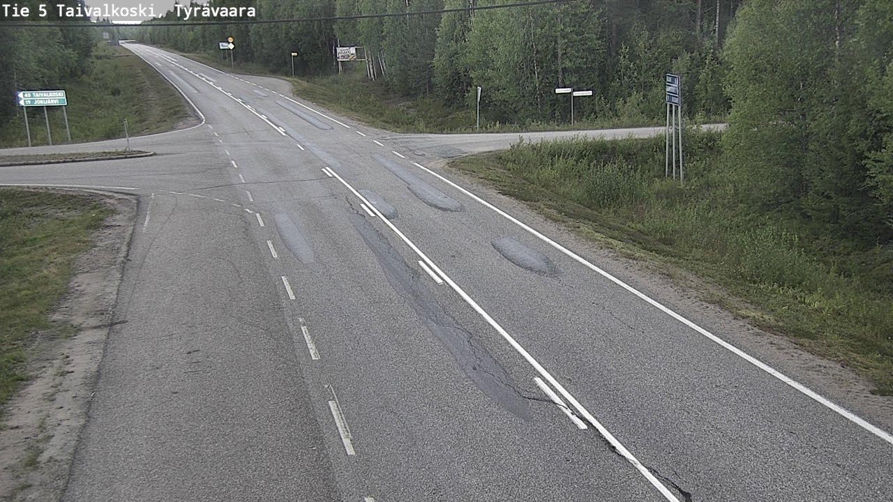 Kelikamerat Kuva Tie 5 Taivalkoski, Tyrävaara, Taivalkoski, Pohjois-Pohjanmaa