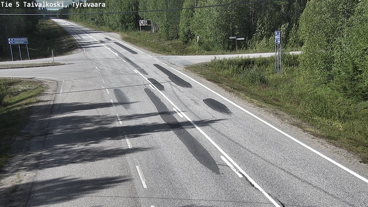 Kelikamerat Kuva Tie 5 Taivalkoski, Tyrävaara, Taivalkoski, Pohjois-Pohjanmaa