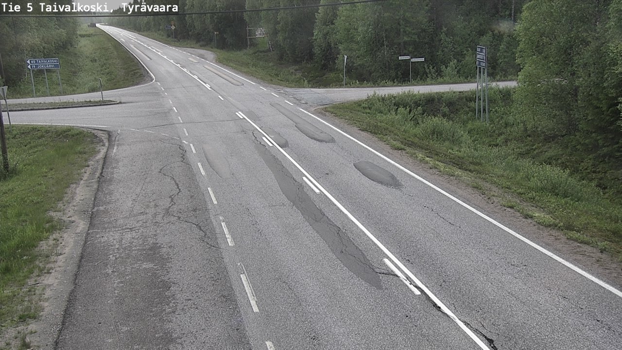 Kelikamerat Kuva Tie 5 Taivalkoski, Tyrävaara, Taivalkoski, Pohjois-Pohjanmaa