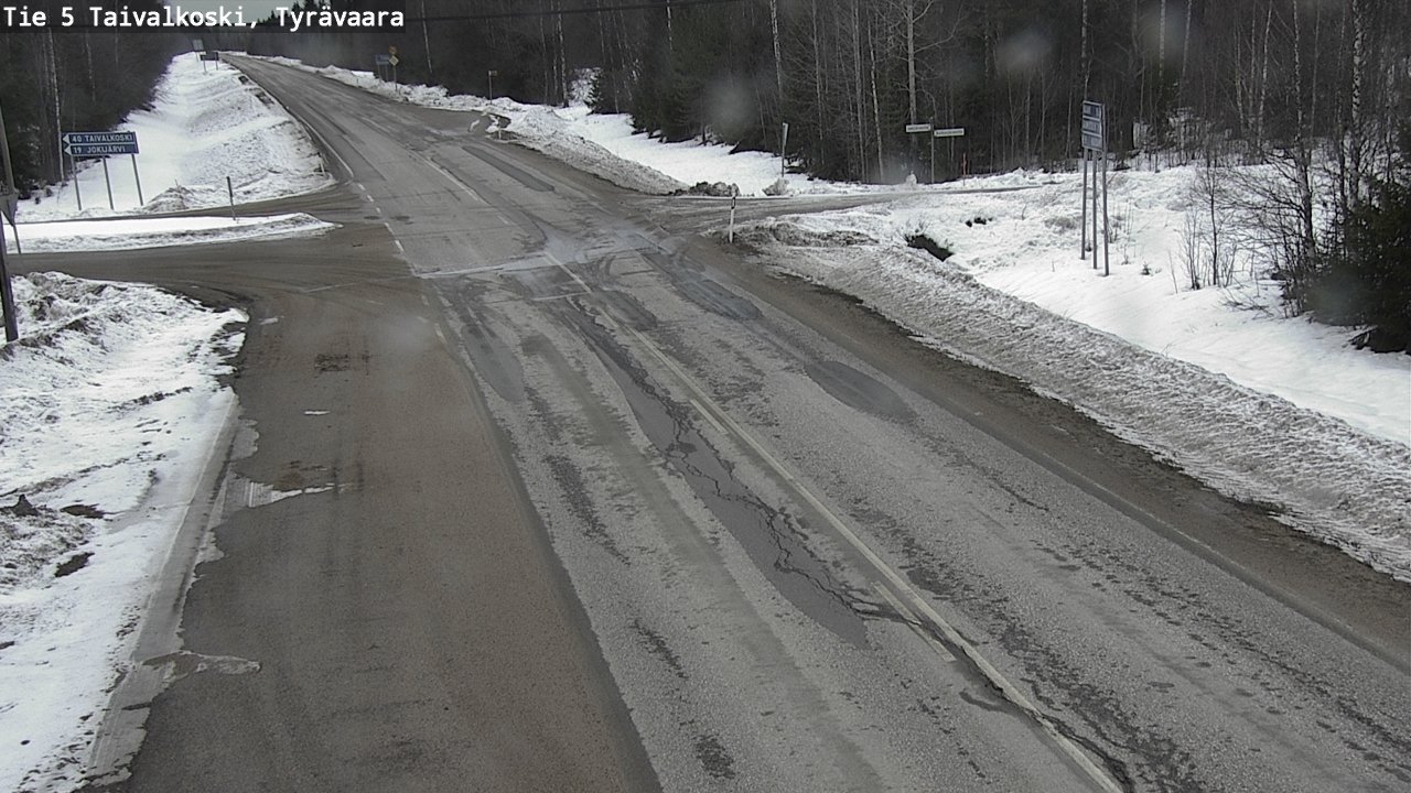 Weather Camera Image Road 5 Taivalkoski, Tyrävaara, Taivalkoski, Pohjois-Pohjanmaa