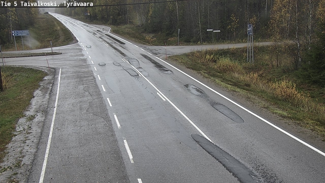 Weather Camera Image Road 5 Taivalkoski, Tyrävaara, Taivalkoski, Pohjois-Pohjanmaa