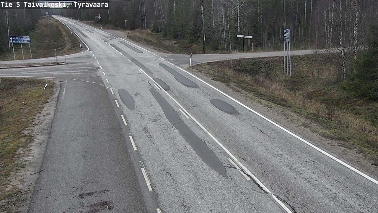 Kelikamerat Kuva Tie 5 Taivalkoski, Tyrävaara, Taivalkoski, Pohjois-Pohjanmaa