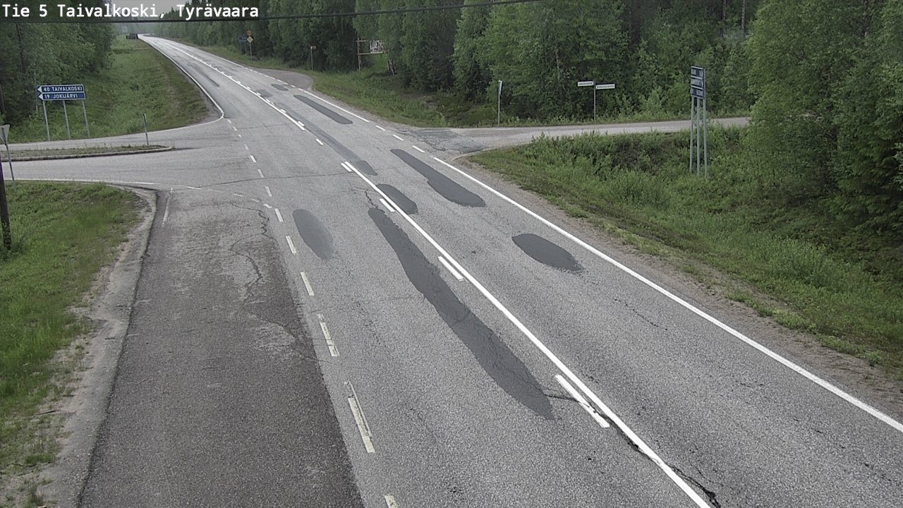 Kelikamerat Kuva Tie 5 Taivalkoski, Tyrävaara, Taivalkoski, Pohjois-Pohjanmaa
