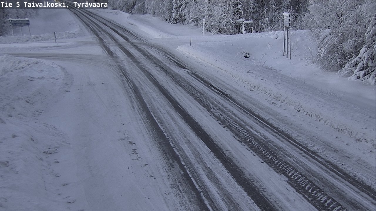 Weather Camera Image Road 5 Taivalkoski, Tyrävaara, Taivalkoski, Pohjois-Pohjanmaa