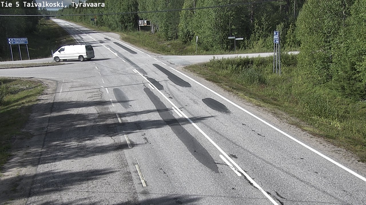Weather Camera Image Väg 5 Taivalkoski, Tyrävaara, Taivalkoski, Pohjois-Pohjanmaa