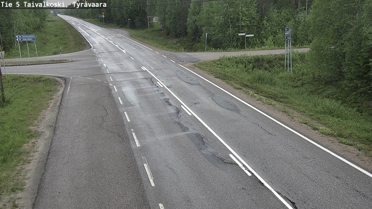 Kelikamerat Kuva Tie 5 Taivalkoski, Tyrävaara, Taivalkoski, Pohjois-Pohjanmaa