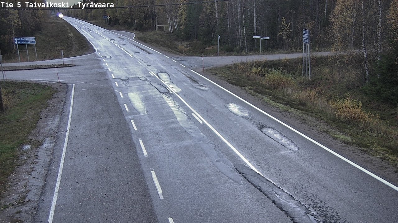 Weather Camera Image Väg 5 Taivalkoski, Tyrävaara, Taivalkoski, Pohjois-Pohjanmaa