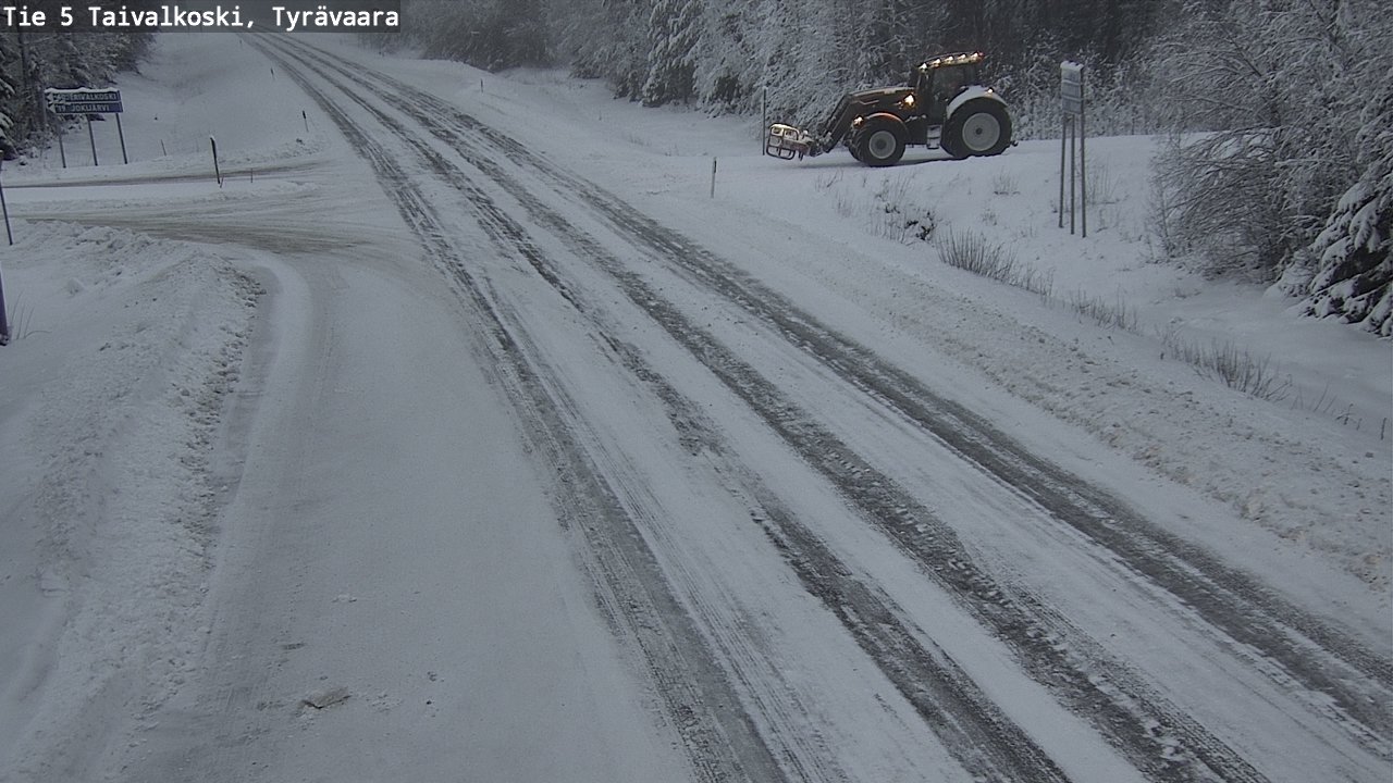 Weather Camera Image Road 5 Taivalkoski, Tyrävaara, Taivalkoski, Pohjois-Pohjanmaa