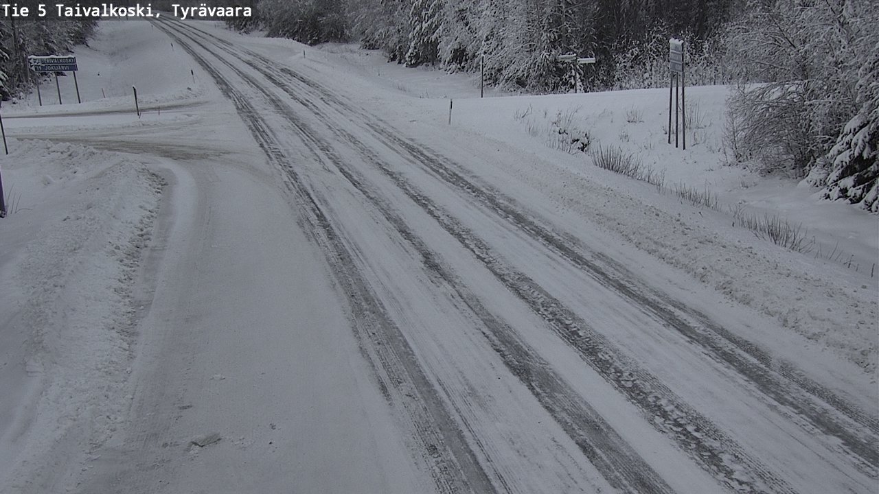 Weather Camera Image Road 5 Taivalkoski, Tyrävaara, Taivalkoski, Pohjois-Pohjanmaa