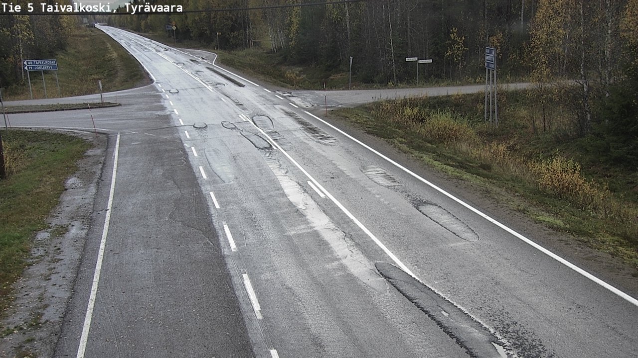 Weather Camera Image Väg 5 Taivalkoski, Tyrävaara, Taivalkoski, Pohjois-Pohjanmaa