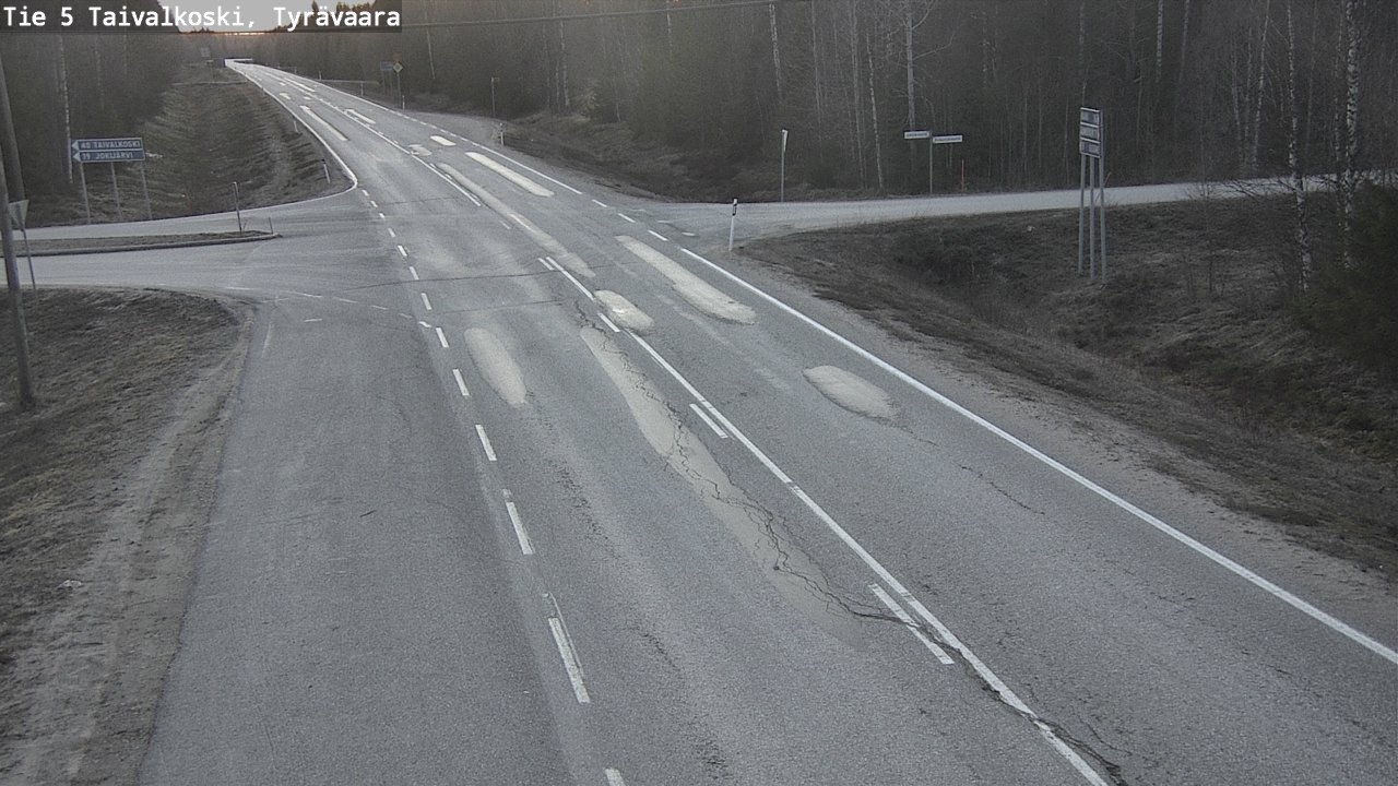 Weather Camera Image Road 5 Taivalkoski, Tyrävaara, Taivalkoski, Pohjois-Pohjanmaa