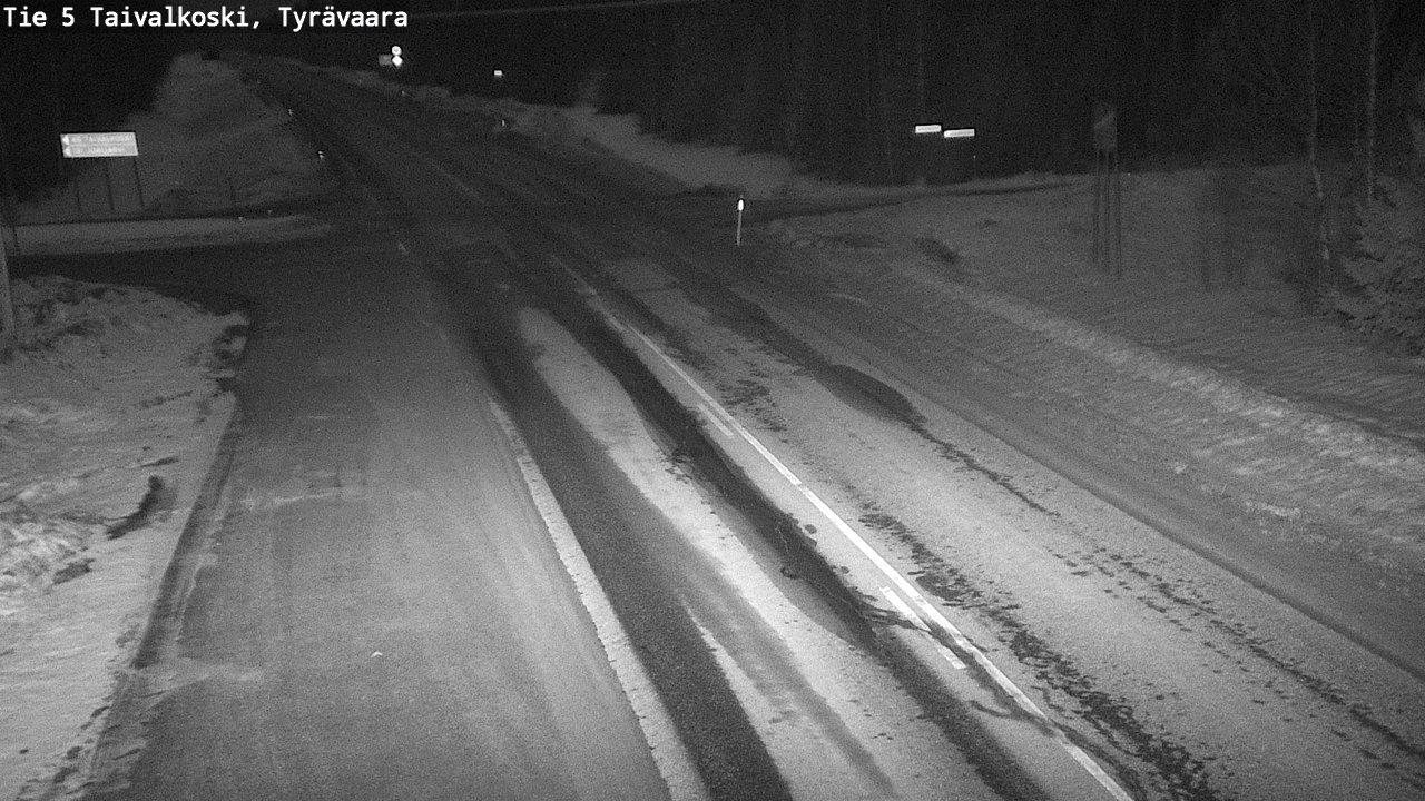 Weather Camera Image Väg 5 Taivalkoski, Tyrävaara, Taivalkoski, Pohjois-Pohjanmaa