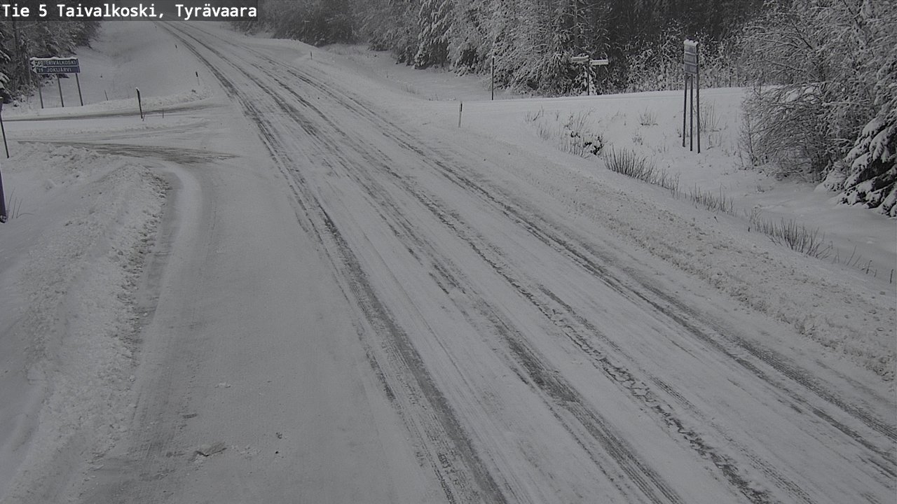 Weather Camera Image Road 5 Taivalkoski, Tyrävaara, Taivalkoski, Pohjois-Pohjanmaa