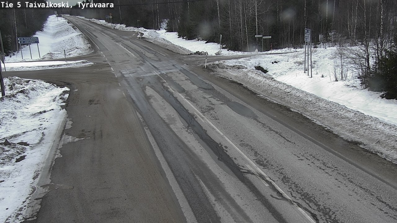 Weather Camera Image Road 5 Taivalkoski, Tyrävaara, Taivalkoski, Pohjois-Pohjanmaa