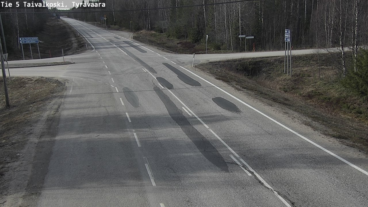 Weather Camera Image Road 5 Taivalkoski, Tyrävaara, Taivalkoski, Pohjois-Pohjanmaa