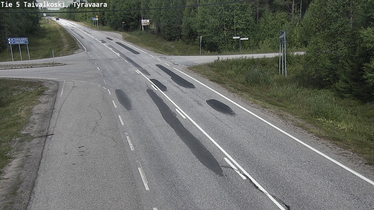 Weather Camera Image Road 5 Taivalkoski, Tyrävaara, Taivalkoski, Pohjois-Pohjanmaa