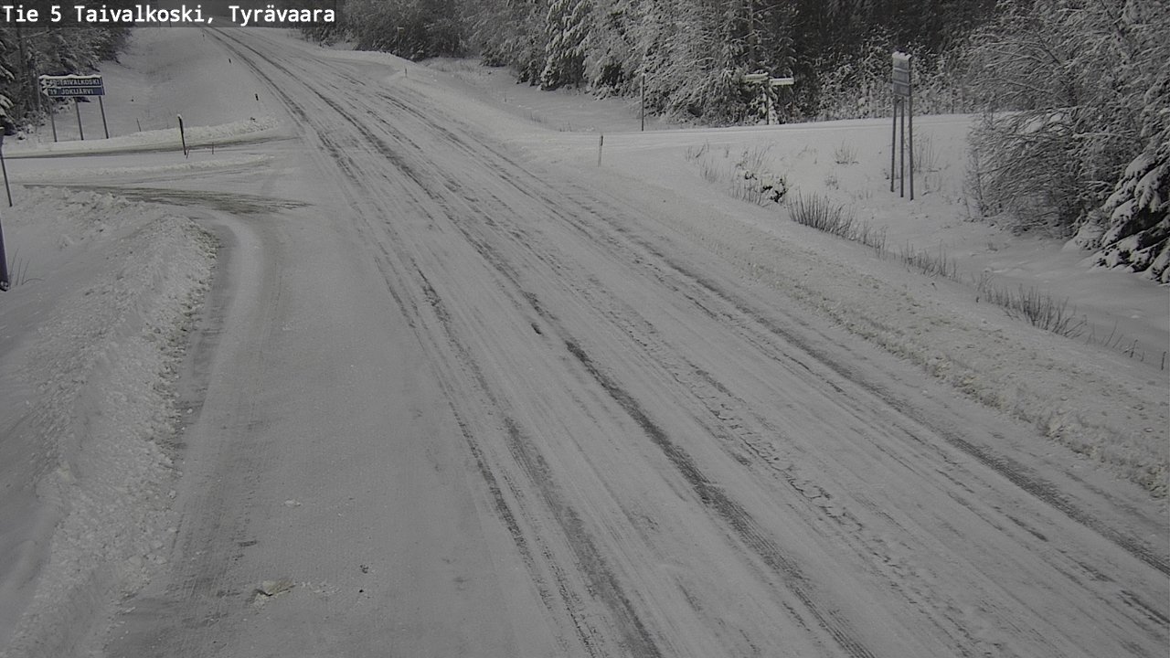 Weather Camera Image Road 5 Taivalkoski, Tyrävaara, Taivalkoski, Pohjois-Pohjanmaa