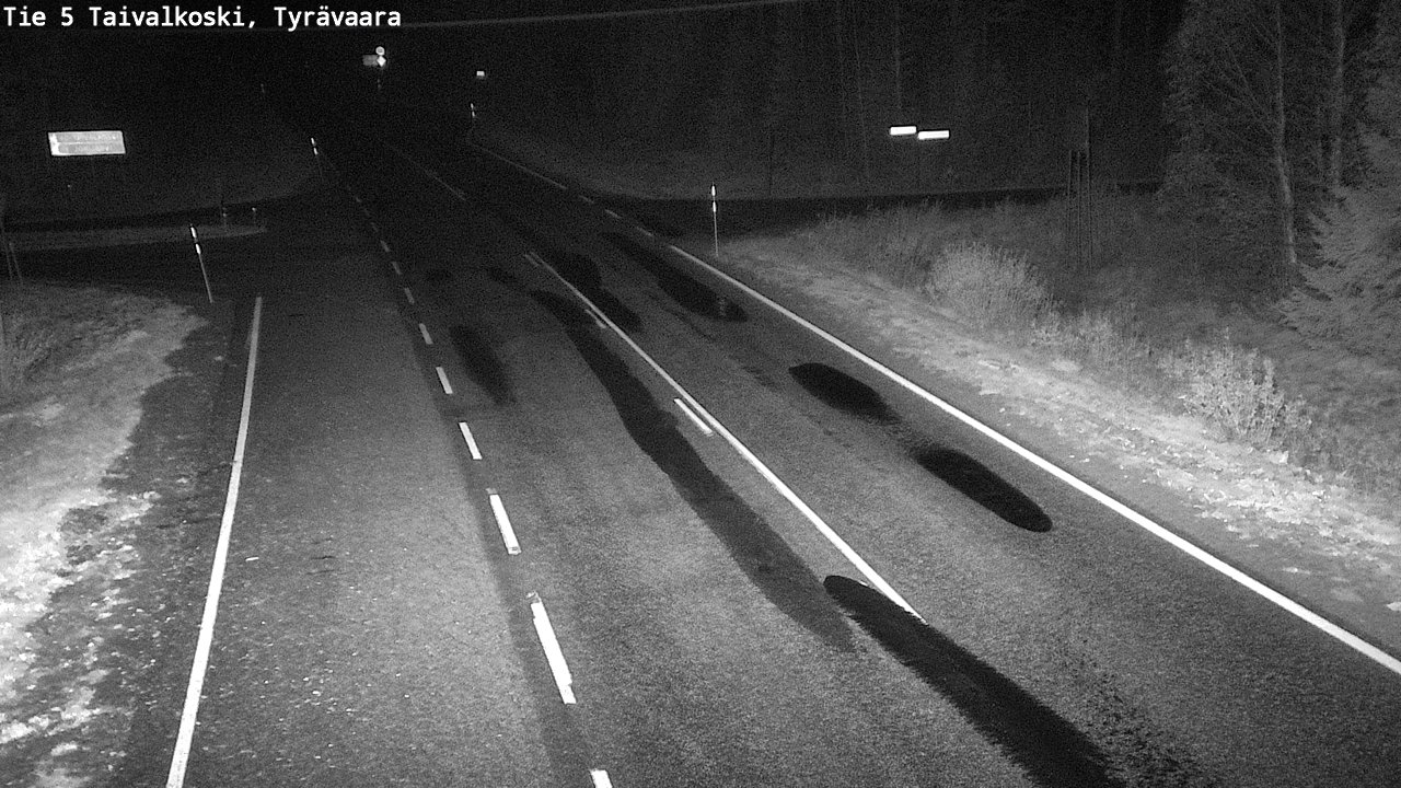 Weather Camera Image Väg 5 Taivalkoski, Tyrävaara, Taivalkoski, Pohjois-Pohjanmaa
