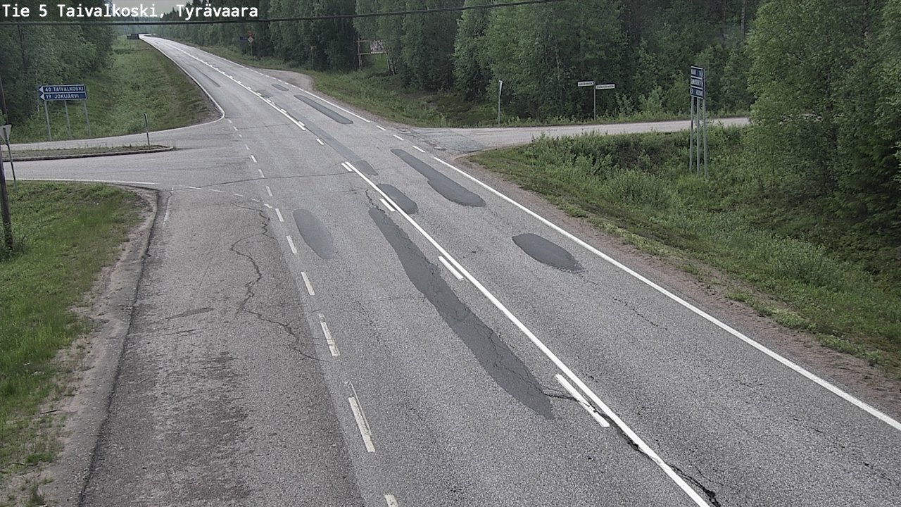 Kelikamerat Kuva Tie 5 Taivalkoski, Tyrävaara, Taivalkoski, Pohjois-Pohjanmaa