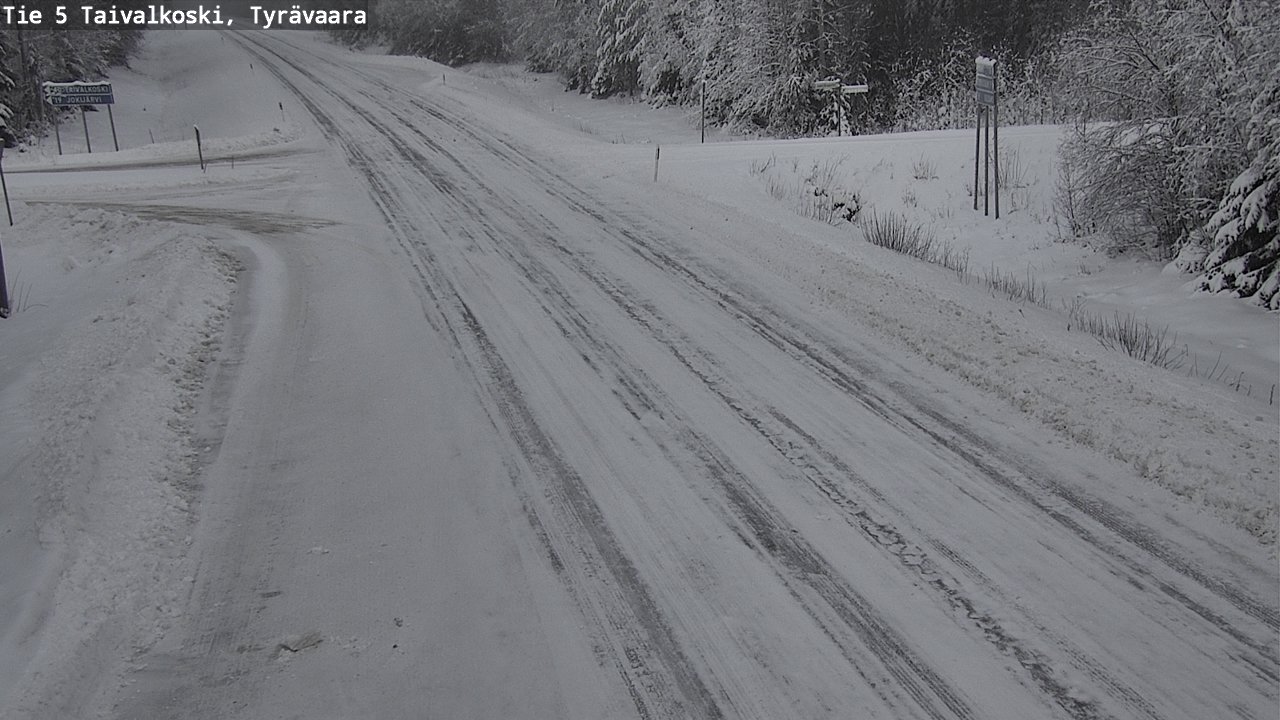 Weather Camera Image Road 5 Taivalkoski, Tyrävaara, Taivalkoski, Pohjois-Pohjanmaa