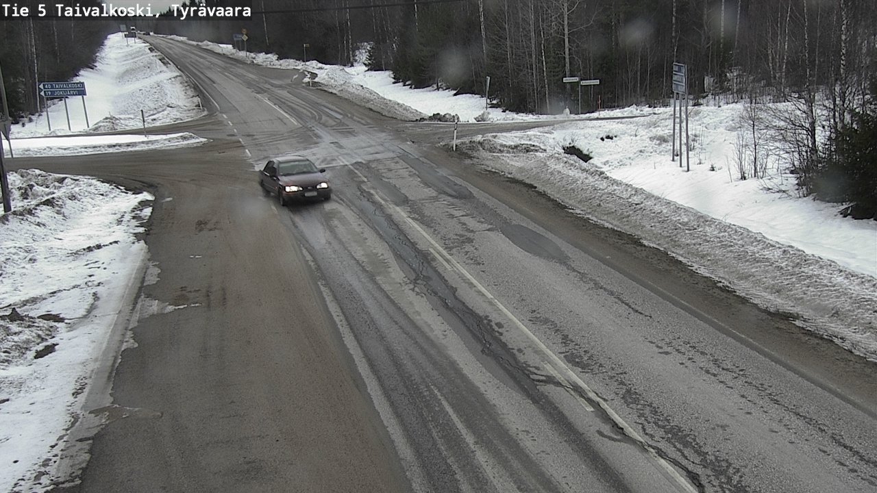 Weather Camera Image Road 5 Taivalkoski, Tyrävaara, Taivalkoski, Pohjois-Pohjanmaa