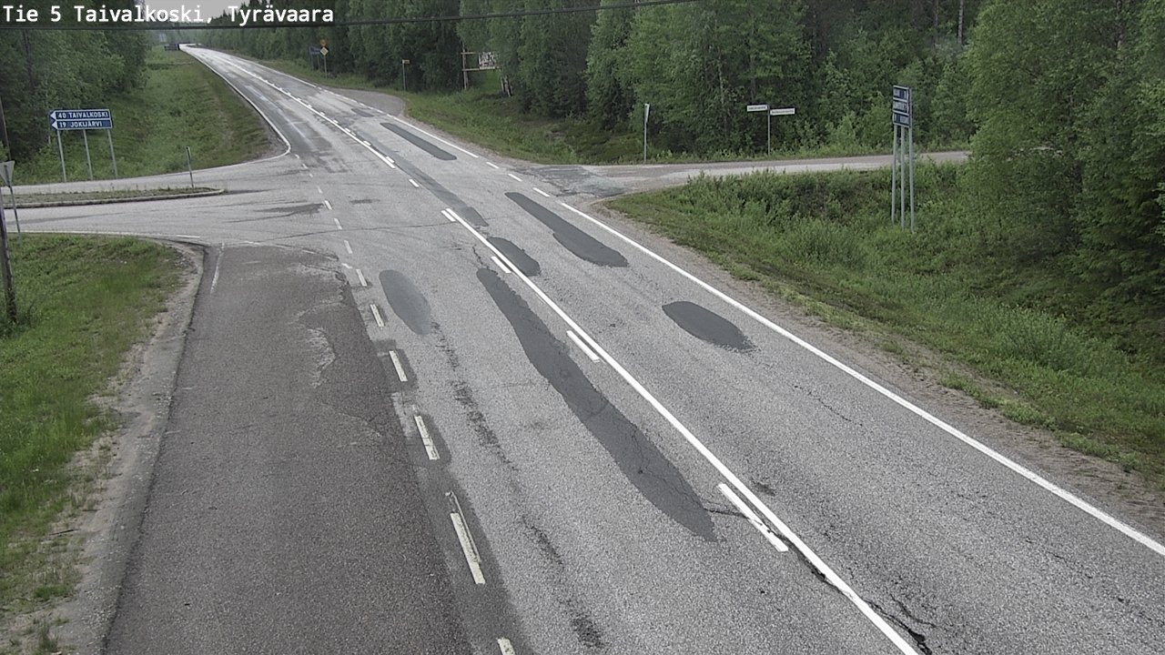 Kelikamerat Kuva Tie 5 Taivalkoski, Tyrävaara, Taivalkoski, Pohjois-Pohjanmaa