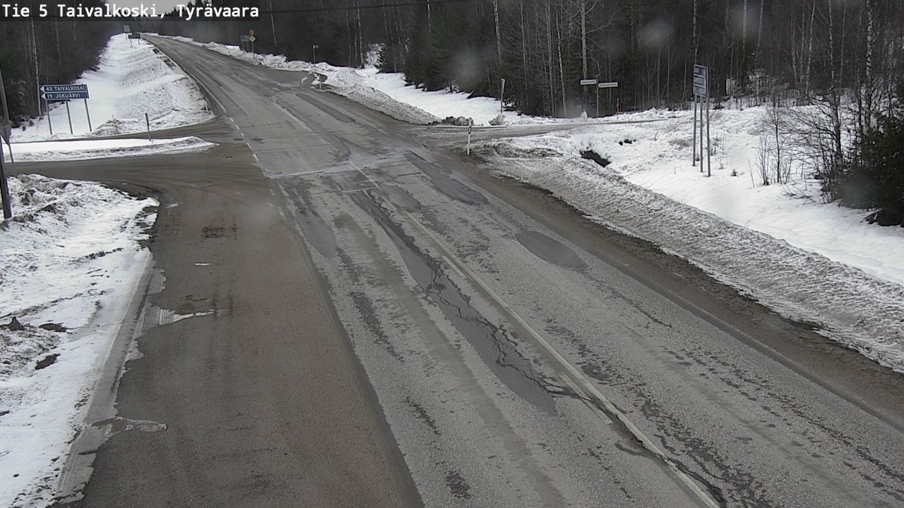 Weather Camera Image Road 5 Taivalkoski, Tyrävaara, Taivalkoski, Pohjois-Pohjanmaa