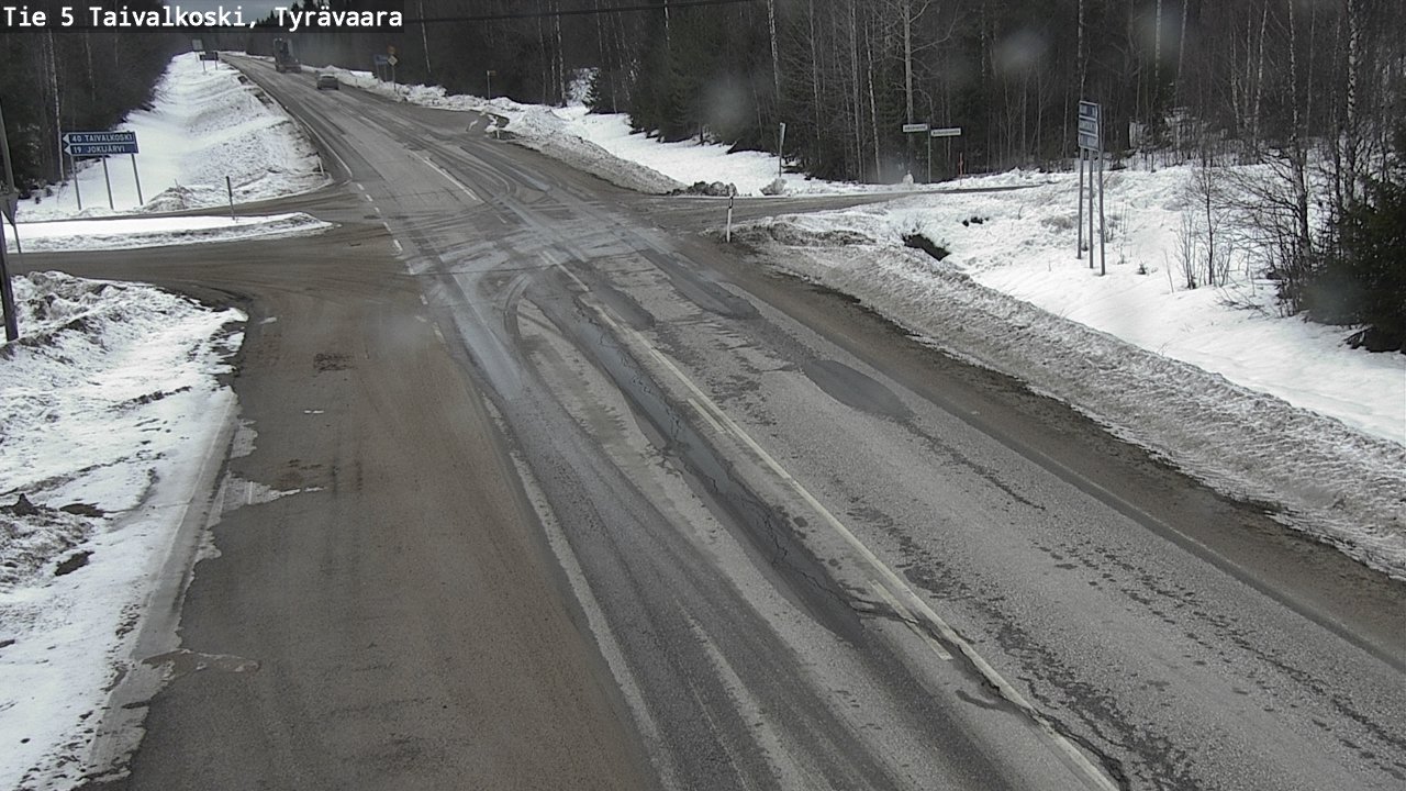 Weather Camera Image Road 5 Taivalkoski, Tyrävaara, Taivalkoski, Pohjois-Pohjanmaa