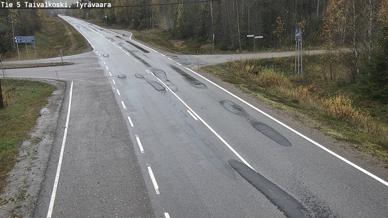Weather Camera Image Road 5 Taivalkoski, Tyrävaara, Taivalkoski, Pohjois-Pohjanmaa