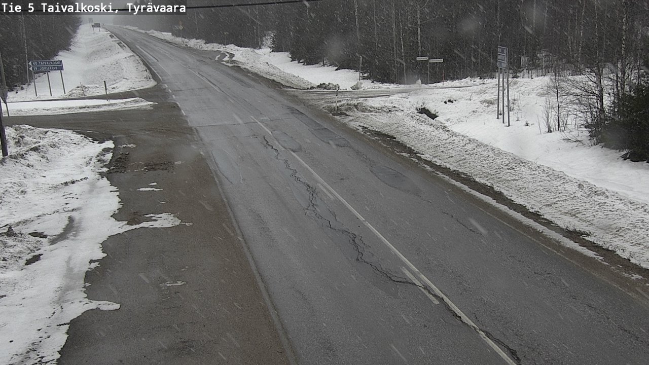 Kelikamerat Kuva Tie 5 Taivalkoski, Tyrävaara, Taivalkoski, Pohjois-Pohjanmaa