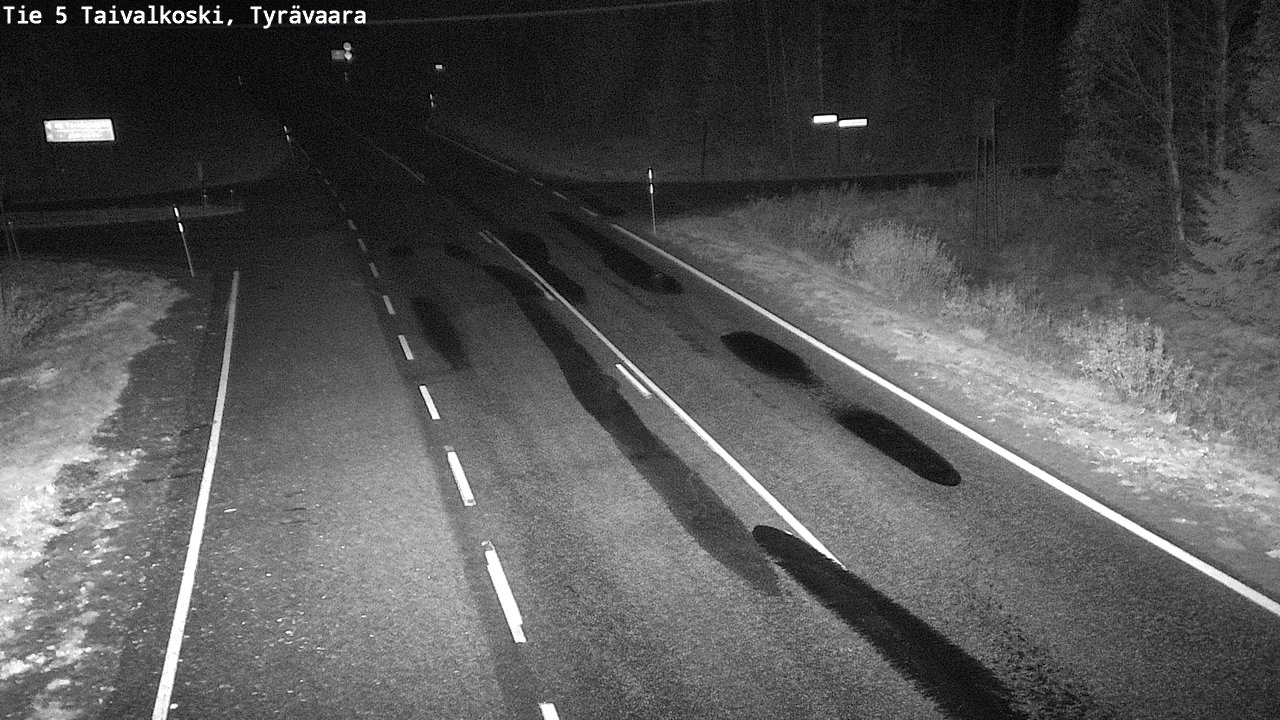 Weather Camera Image Väg 5 Taivalkoski, Tyrävaara, Taivalkoski, Pohjois-Pohjanmaa