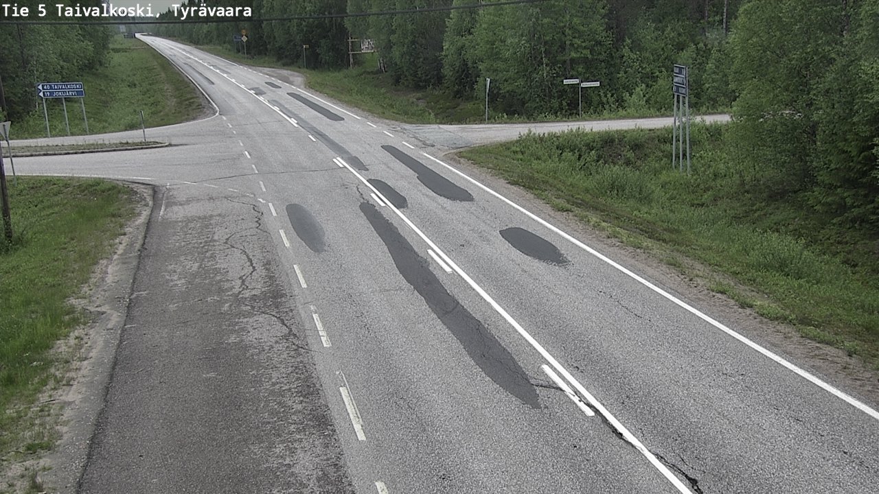 Kelikamerat Kuva Tie 5 Taivalkoski, Tyrävaara, Taivalkoski, Pohjois-Pohjanmaa